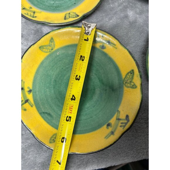 F.B.C. Anaca Italy Ceramic Tea Cup & Saucer Set Artisan 5505 Folkart signed - Picture 6 of 16